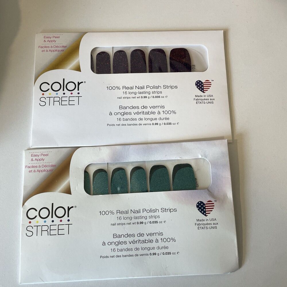 Color Street Bundle Nail Polish Strips Press On 2 Sets